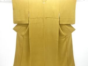 縮緬地一つ紋色無地着物